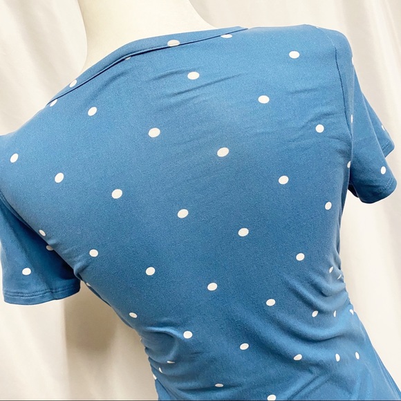 Piphany Blue & White Polka Dot Midi Laurel Dress - Picture 6 of 7